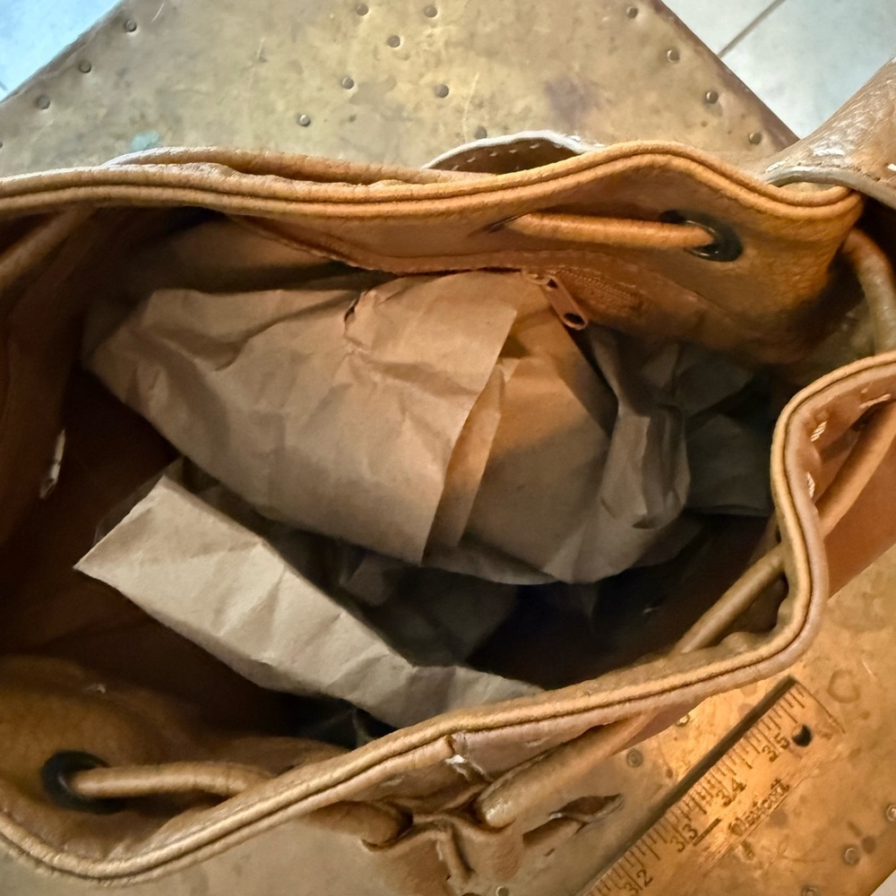 Merona Boho Leather Drawstring Bag - Picture 2 of 5